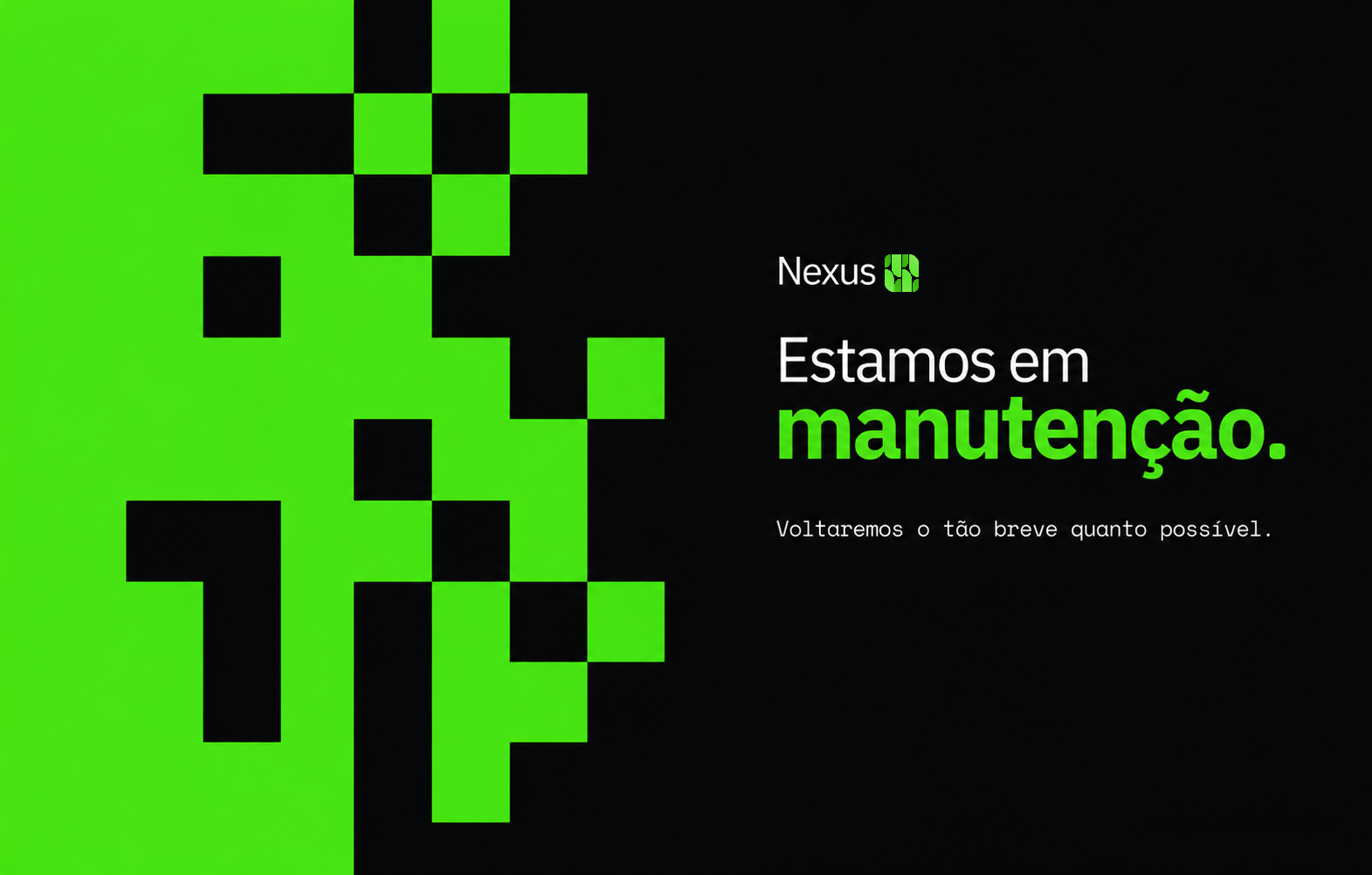 Página de manutenção